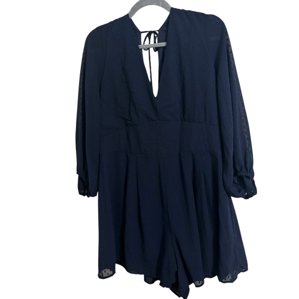 Francesca’s Mi Ami Navy Blue Romper XL‎ NWT
